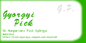 gyorgyi pick business card
